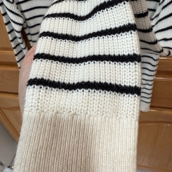 Lauren Ralph Lauren Black and White Striped Crew Neck Sweater - Picture 3 of 10